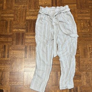 H&M Striped Tan Pants